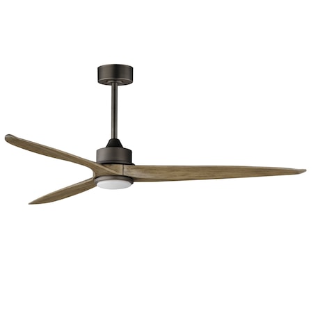 Maxim Lighting Woodwind 80'' Solid Wood Blade Fan W LED Light Kit, Charcoal Bronze 88834CHL